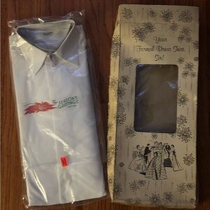 RARE Vintage ManhattanMidnught Formal Tuxedo Shirt - NIB Deadstock Size 15.5 S/M